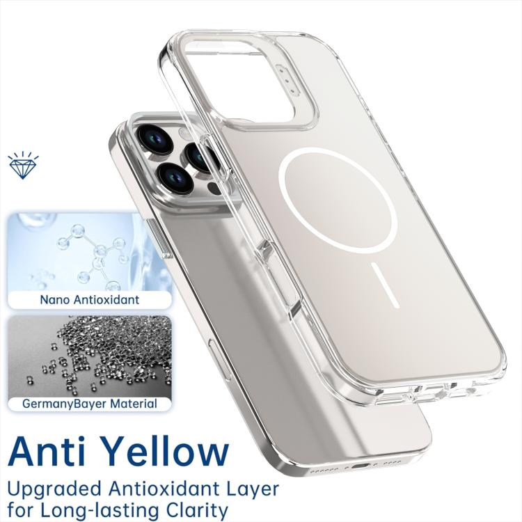 For iPhone 16 Pro Max Gradient Discolor Lens Kickstand Magsafe Phone Case