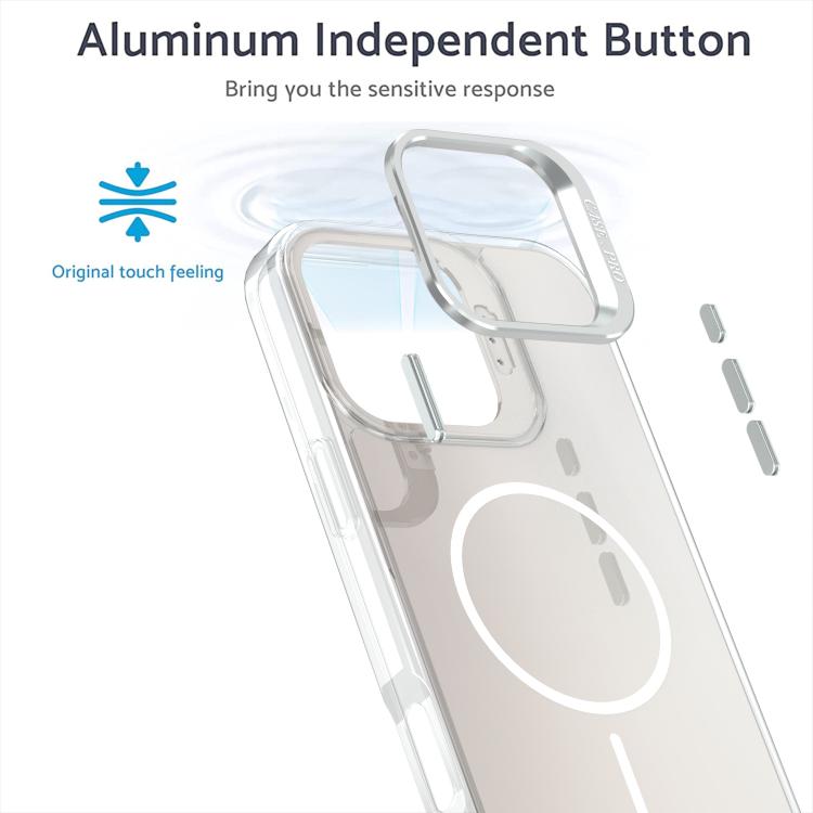 For iPhone 16 Pro Max Gradient Discolor Lens Kickstand Magsafe Phone Case