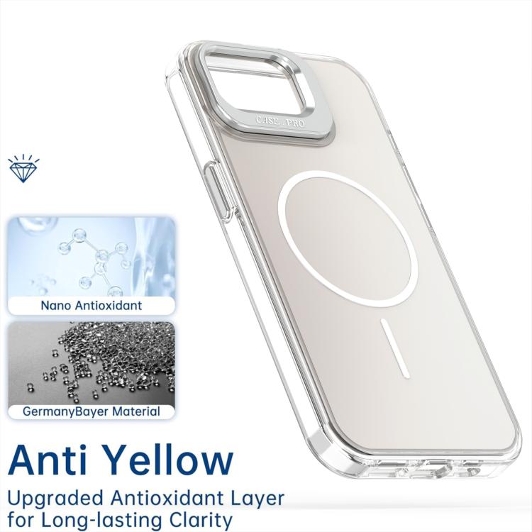 For iPhone 17e / 16e Gradient Discolor Lens Kickstand Magsafe Phone Case