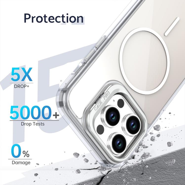 For iPhone 14 Pro Max Gradient Discolor Lens Kickstand Magsafe Phone Case