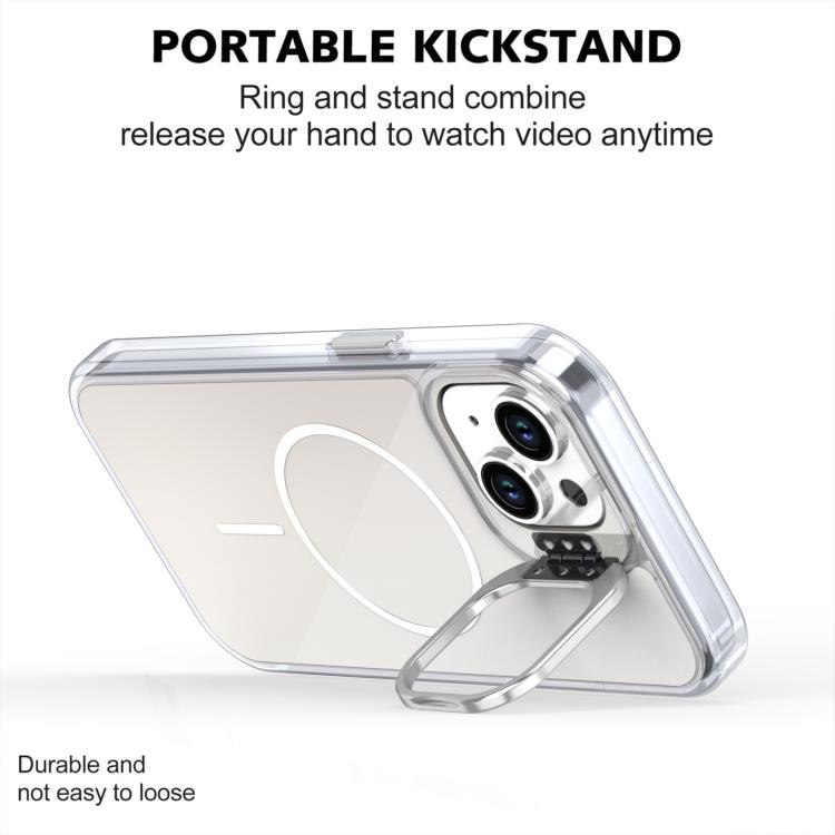 For iPhone 14 / 13 Gradient Discolor Lens Kickstand Magsafe Phone Case