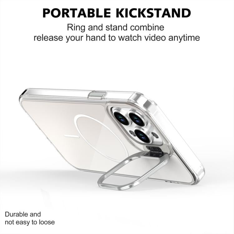 For iPhone 13 Pro Max Gradient Discolor Lens Kickstand Magsafe Phone Case