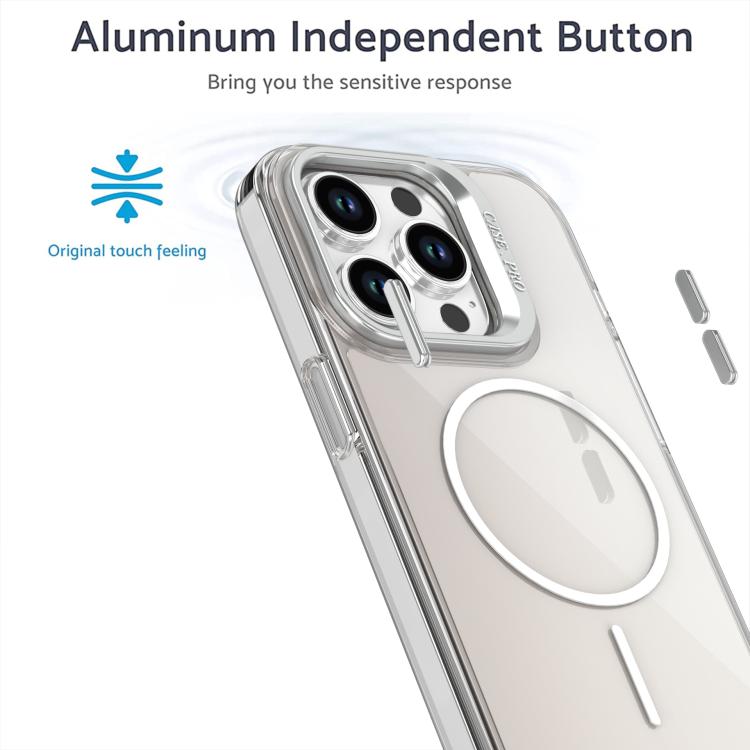 For iPhone 13 Pro Gradient Discolor Lens Kickstand Magsafe Phone Case