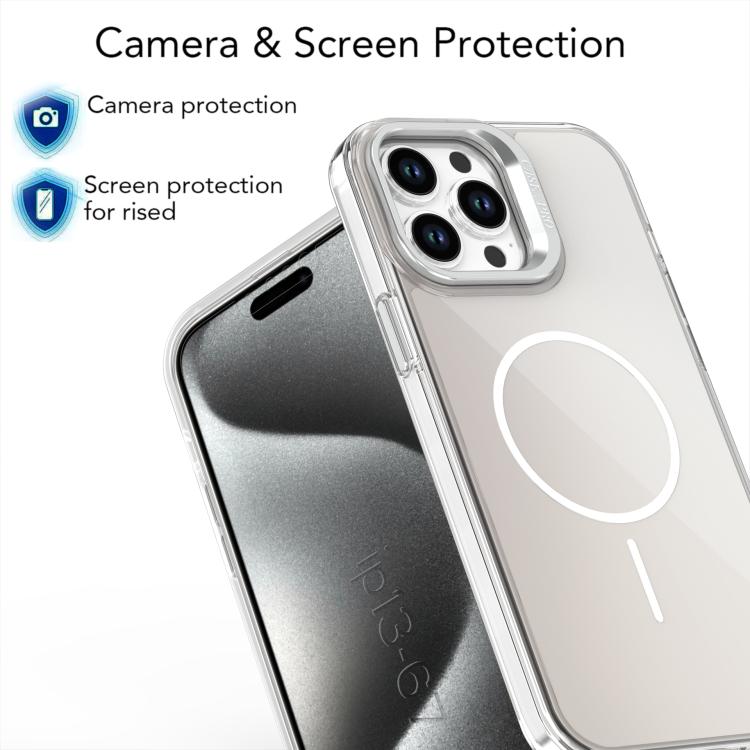 For iPhone 12 Pro Max Gradient Discolor Lens Kickstand Magsafe Phone Case