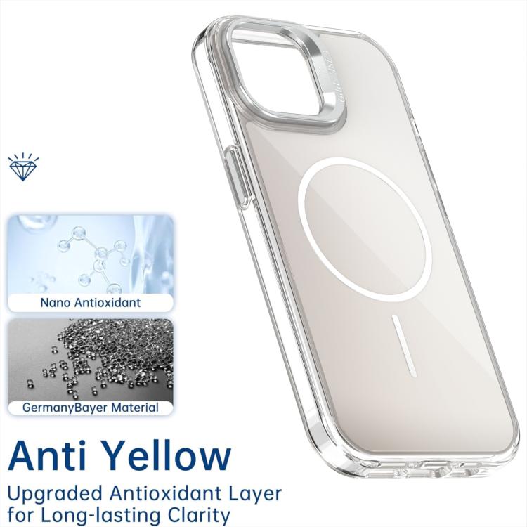 For iPhone 12 / 12 Pro Gradient Discolor Lens Kickstand Magsafe Phone Case