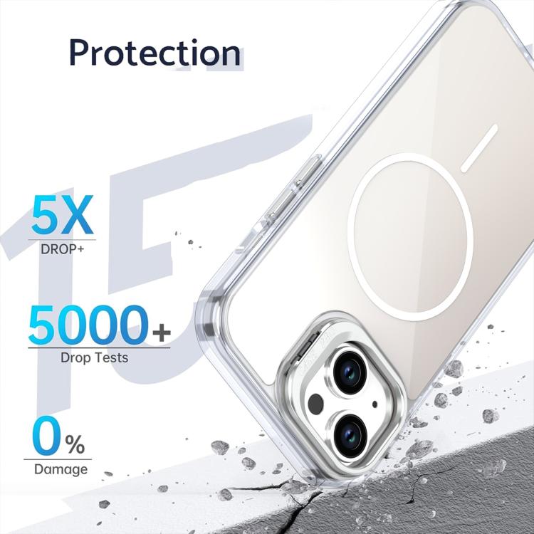 For iPhone 11 Gradient Discolor Lens Kickstand Magsafe Phone Case