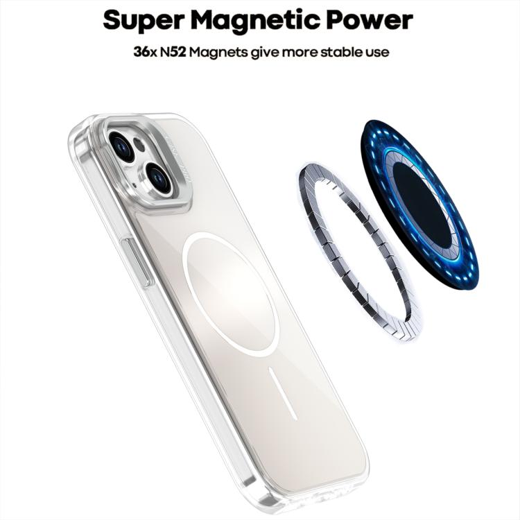 For iPhone 11 Gradient Discolor Lens Kickstand Magsafe Phone Case