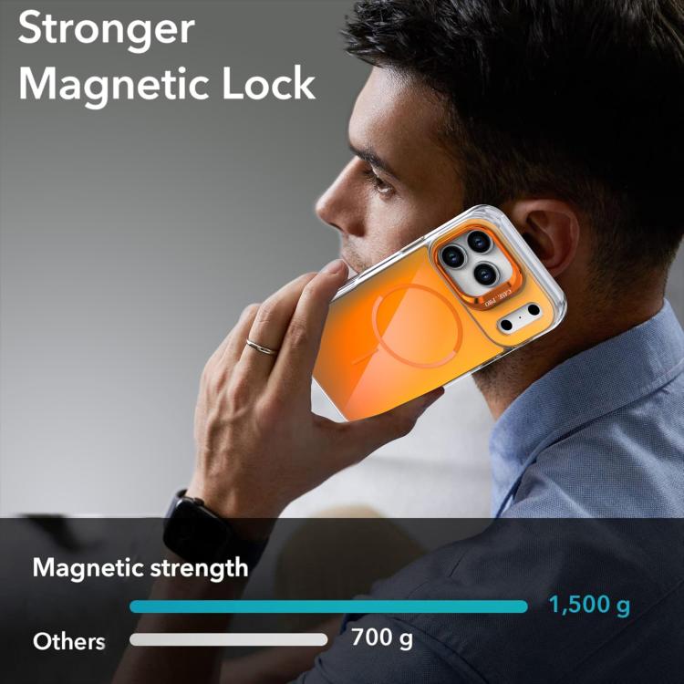 For iPhone 17 Pro Max Gradient Discolor Lens Kickstand Magsafe Phone Case