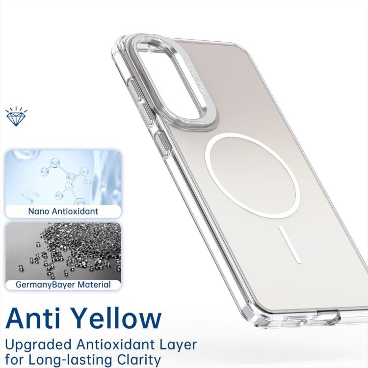 For Samsung Galaxy S25 Edge 5G Gradient Discolor Lens Kickstand Magsafe Phone Case