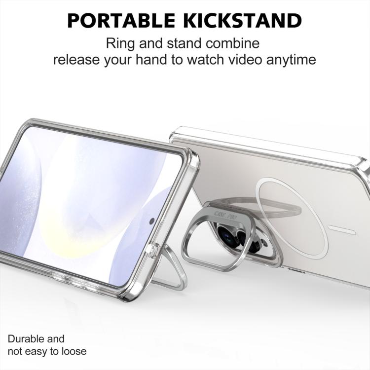 For Samsung Galaxy S25 Edge 5G Gradient Discolor Lens Kickstand Magsafe Phone Case