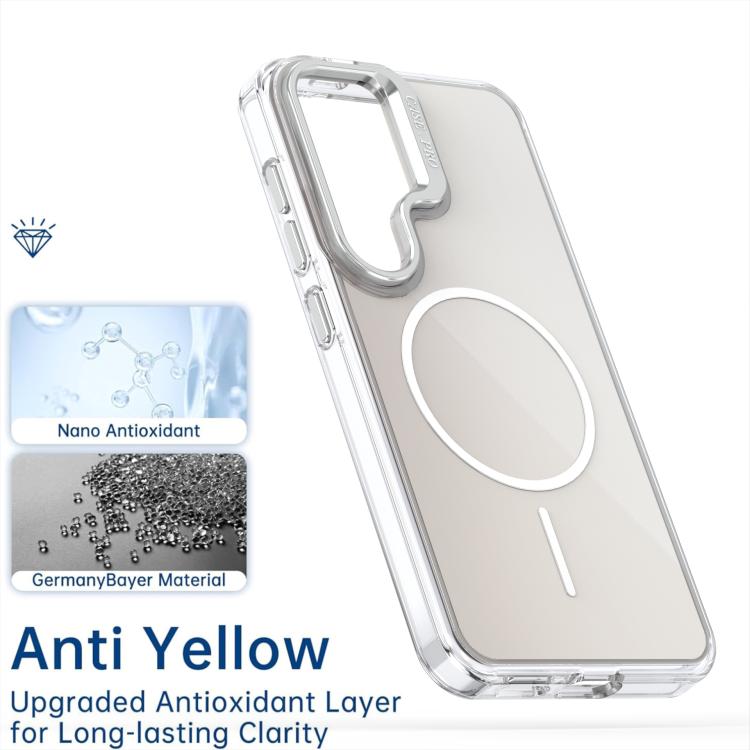 For Samsung Galaxy S25 / S24 5G Gradient Discolor Lens Kickstand Magsafe Phone Case