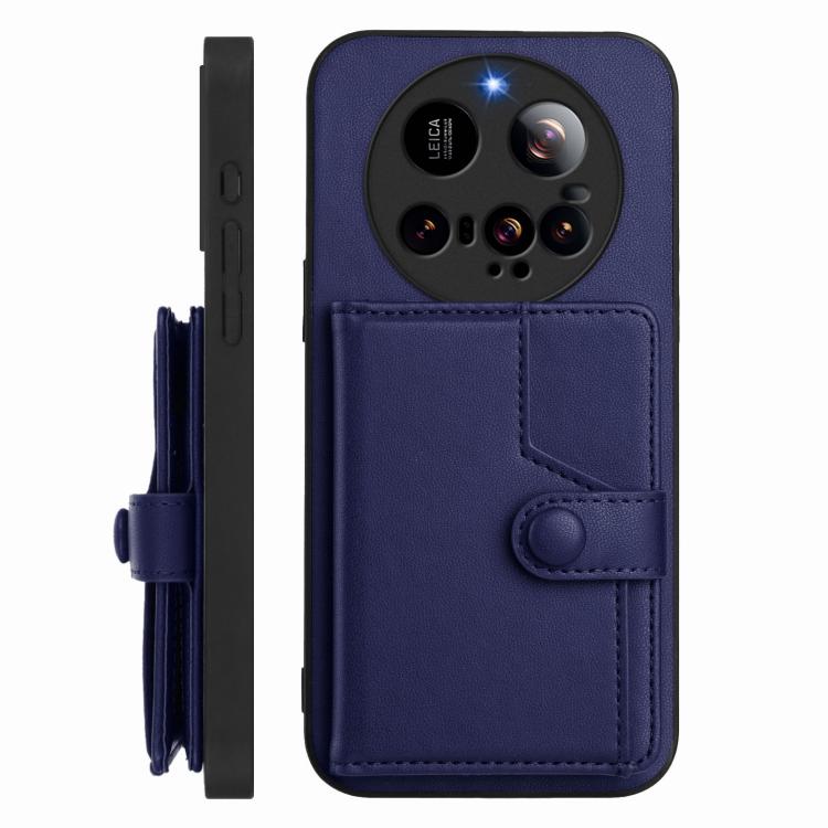 For Xiaomi 15 Ultra Button Card Bag RFID Anti-theft Phone Case