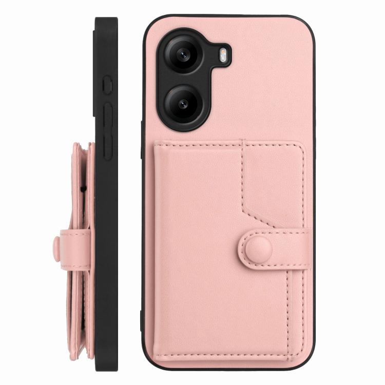 For Xiaomi Poco X7 Pro Button Card Bag RFID Anti-theft Phone Case
