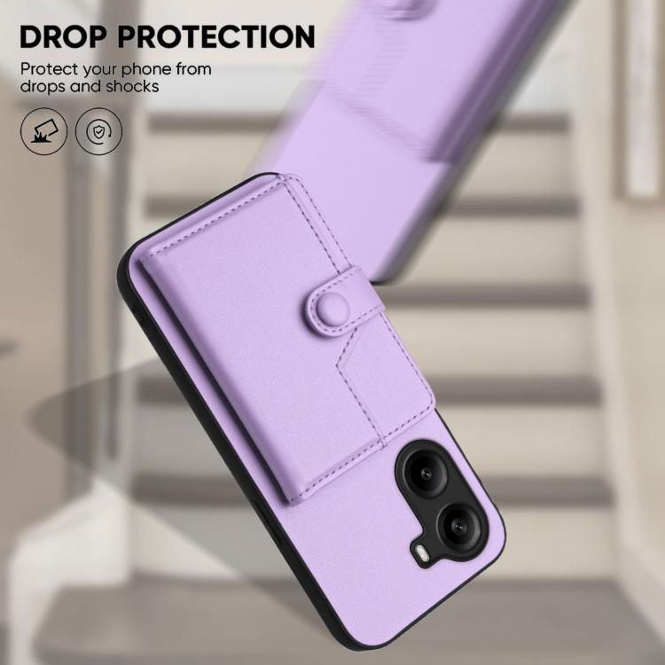For Xiaomi Poco X7 Pro Button Card Bag RFID Anti-theft Phone Case