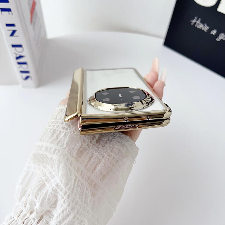For Huawei Mate X6 Plating Spring Axis Skin Feel Phone Case