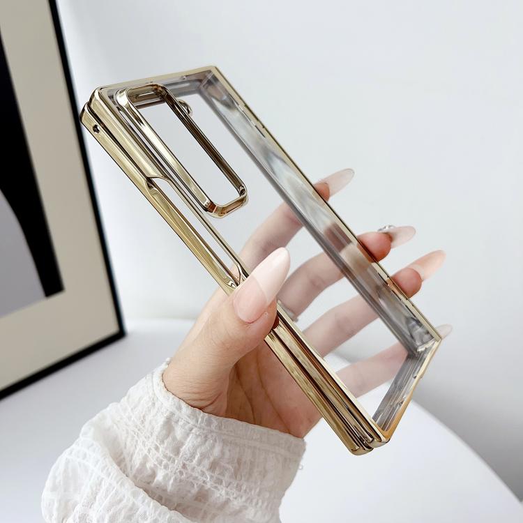 For Samsung Galaxy Z Fold Special Plating Spring Axis Skin Feel Phone Case