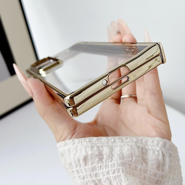 For Samsung Galaxy Z Fold Special Plating Spring Axis Skin Feel Phone Case