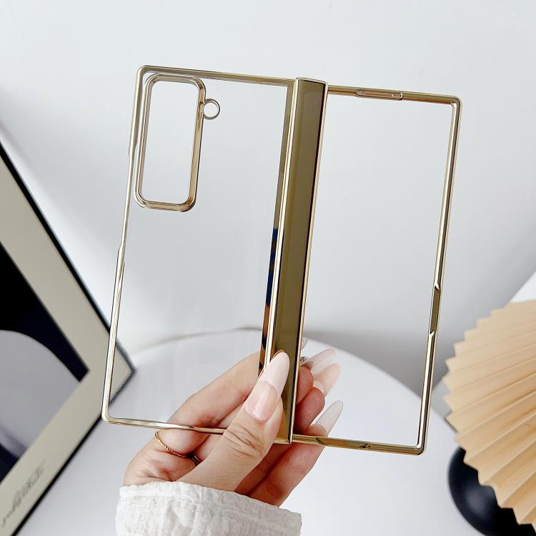 For Samsung Galaxy Z Fold Special Plating Spring Axis Skin Feel Phone Case