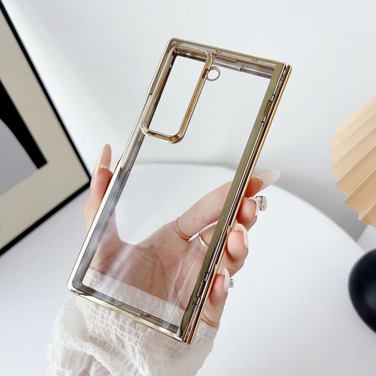 For Samsung Galaxy Z Fold Special Plating Spring Axis Skin Feel Phone Case