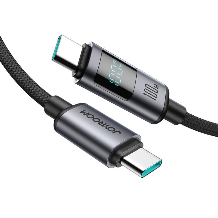 JOYROOM S-A16 Pro Prism Series 100W Digital Display Type-C Fast Charging Data Cable, Length: 1.2m - Black