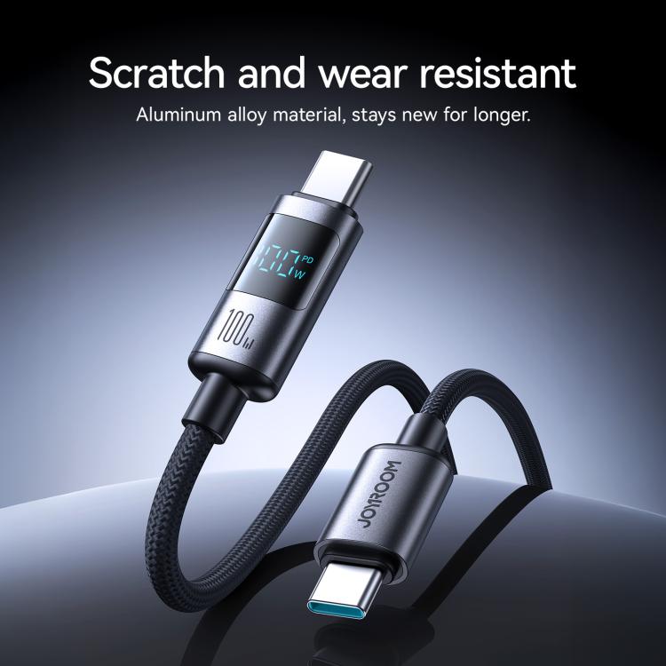 JOYROOM S-A16 Pro Prism Series 100W Digital Display Type-C Fast Charging Data Cable, Length: 1.2m - Black