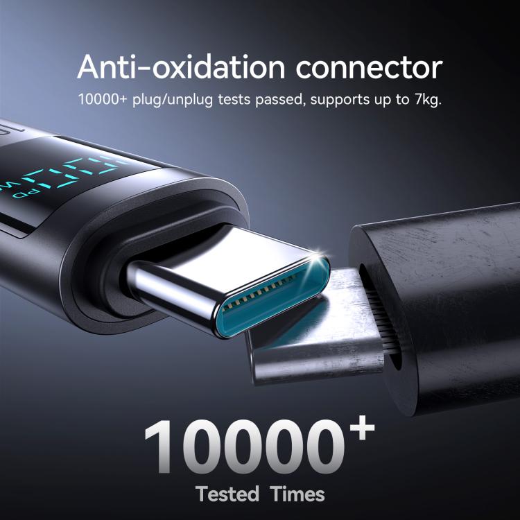 JOYROOM S-A16 Pro Prism Series 100W Digital Display Type-C Fast Charging Data Cable, Length: 1.2m - Black