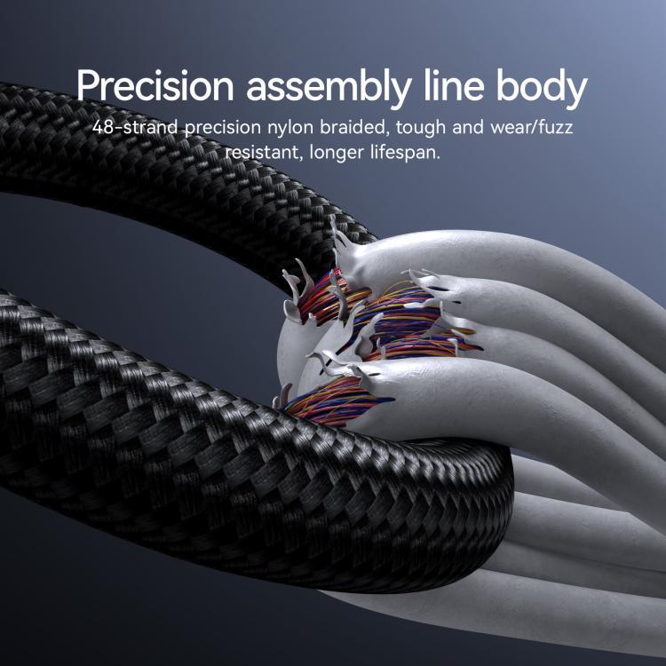 JOYROOM S-A16 Pro Prism Series 100W Digital Display Type-C Fast Charging Data Cable, Length: 1.2m - Black