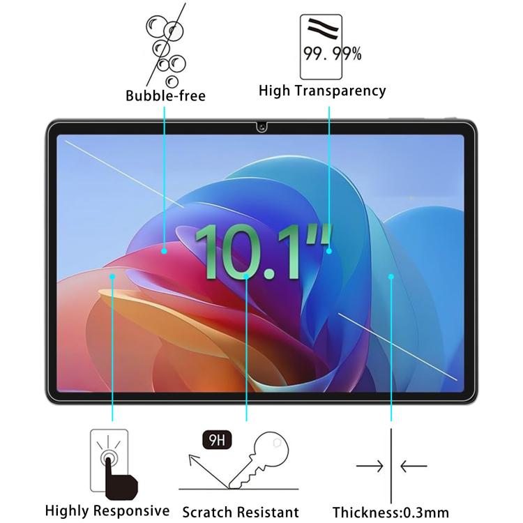 For BNCF Bpad 10 10.1 inch 2pcs 9H 0.3mm Explosion-proof Tempered Glass Film