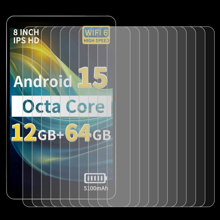 For Topsand CAM8 15 / Tablet 8 25pcs 9H 0.3mm Explosion-proof Tempered Glass Film