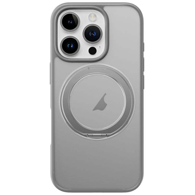 For iPhone 16 Pro ROCK YouDun Series Skin Feel Rotating MagSafe Holder PC Hybrid TPU Phone Case