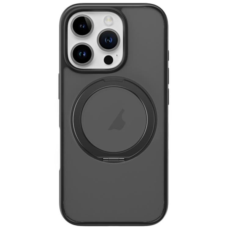 For iPhone 16 Pro ROCK YouDun Series Skin Feel Rotating MagSafe Holder PC Hybrid TPU Phone Case