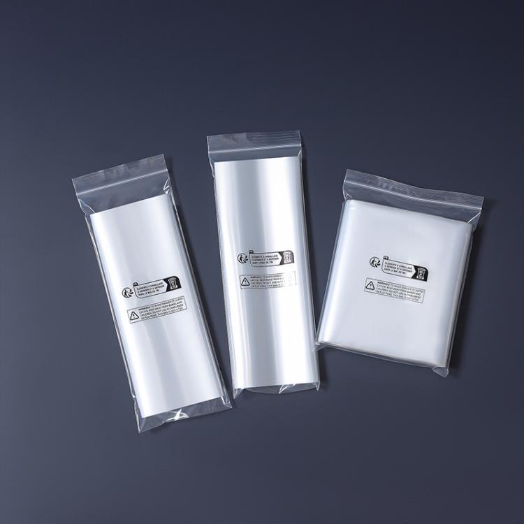100pcs Double Layer Environmental Label Warning Printed Ziplock Bag, Size:13 x 19cm 10 Wire