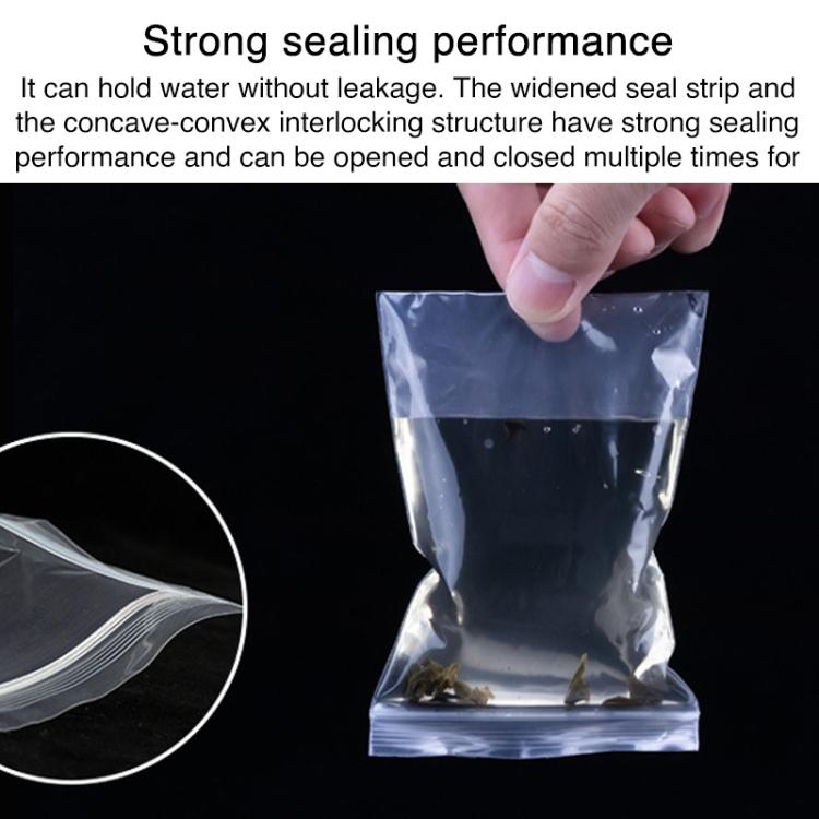100pcs Double Layer Environmental Label Warning Printed Ziplock Bag, Size:9 x 13cm 8 Wire