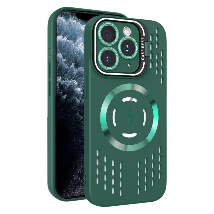 For iPhone 11 Pro Max Lens Holder MagSafe Cooling Phone Case