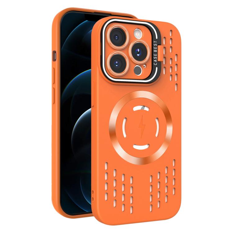 For iPhone 12 Pro Max Lens Holder MagSafe Cooling Phone Case