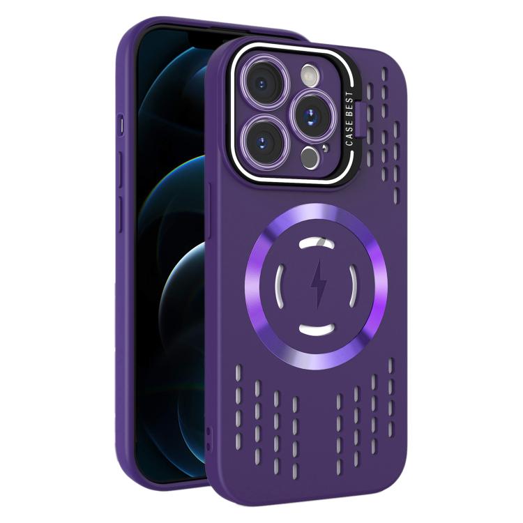 For iPhone 12 Pro Max Lens Holder MagSafe Cooling Phone Case