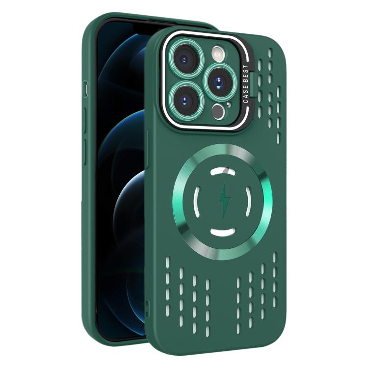 For iPhone 12 Pro Max Lens Holder MagSafe Cooling Phone Case
