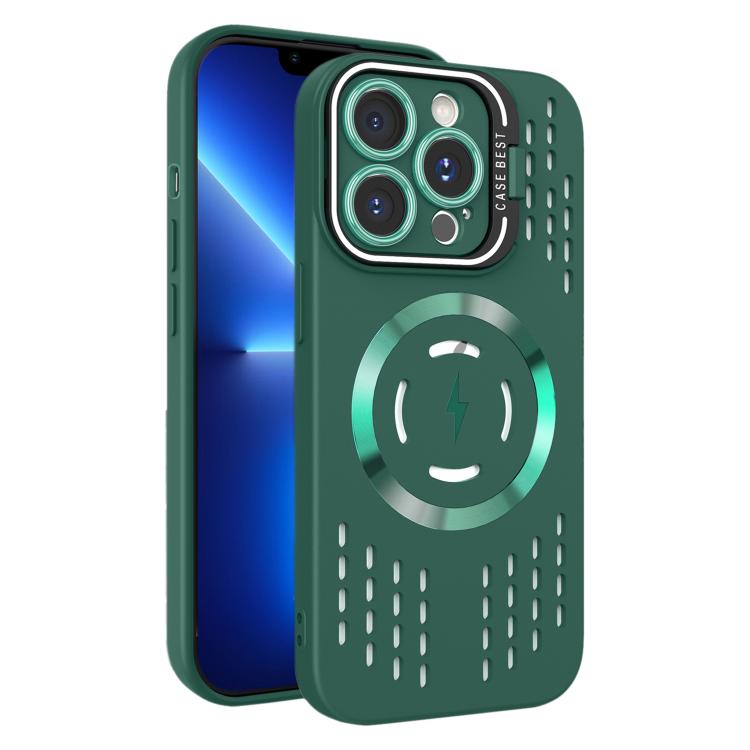 For iPhone 13 Pro Lens Holder MagSafe Cooling Phone Case