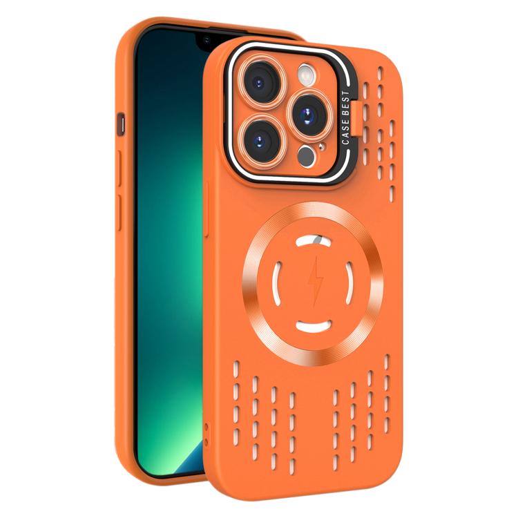 For iPhone 13 Pro Max Lens Holder MagSafe Cooling Phone Case