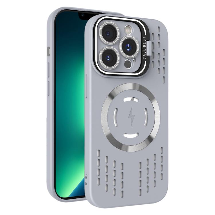 For iPhone 13 Pro Max Lens Holder MagSafe Cooling Phone Case