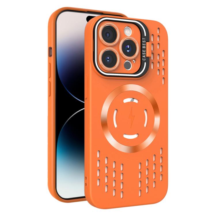 For iPhone 14 Pro Lens Holder MagSafe Cooling Phone Case