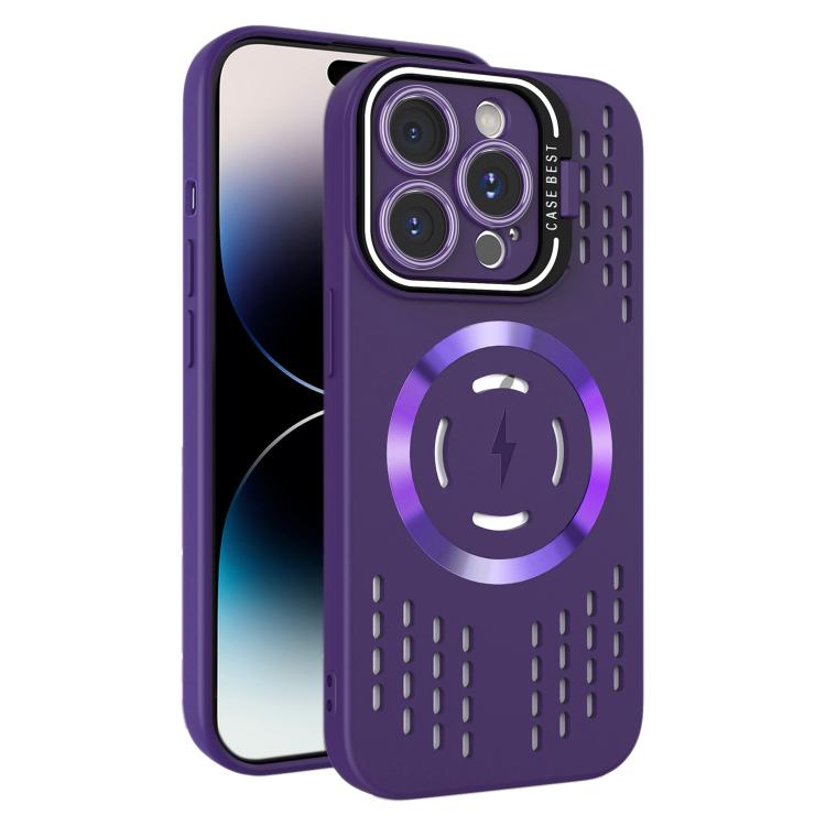 For iPhone 14 Pro Lens Holder MagSafe Cooling Phone Case