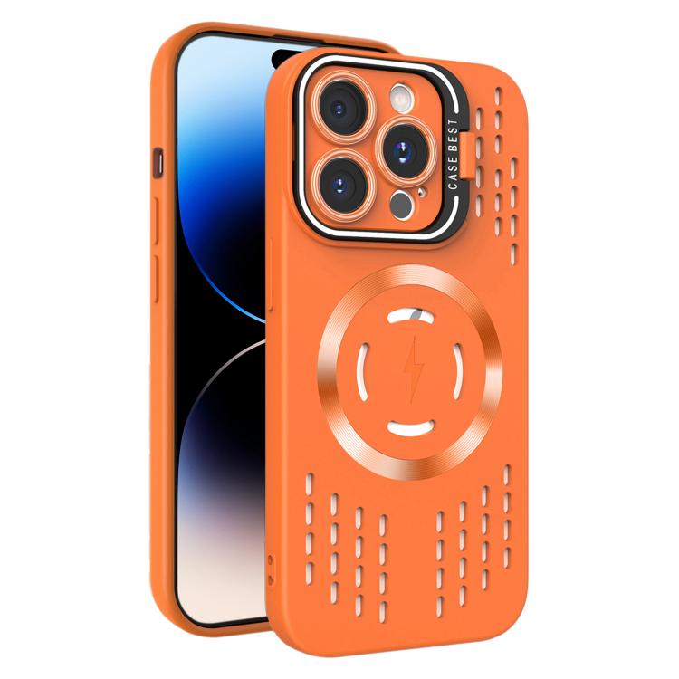 For iPhone 14 Pro Max Lens Holder MagSafe Cooling Phone Case
