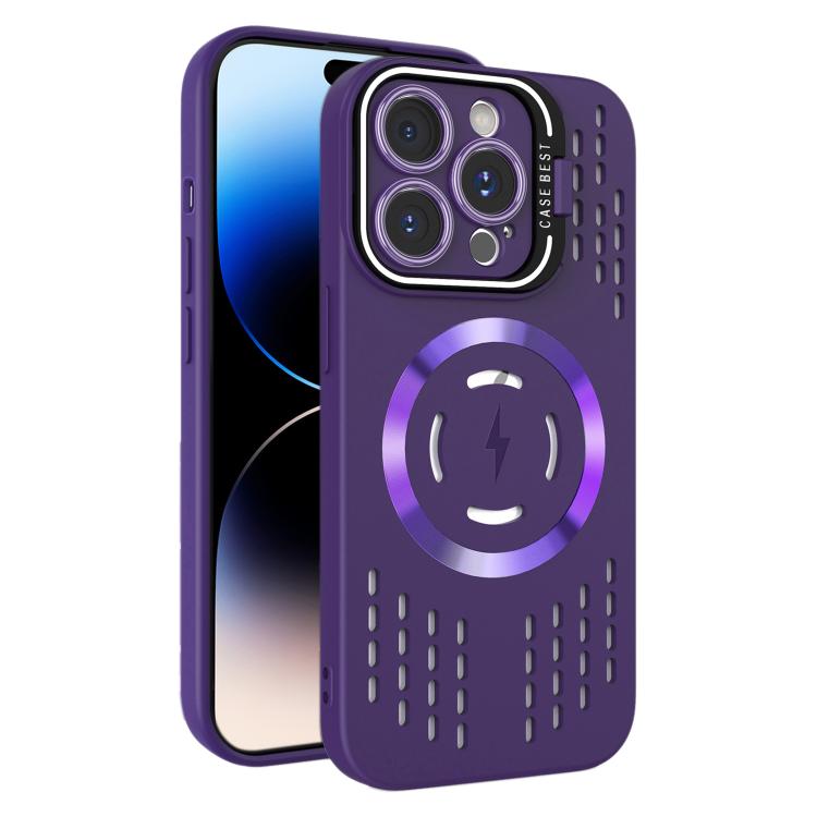For iPhone 14 Pro Max Lens Holder MagSafe Cooling Phone Case