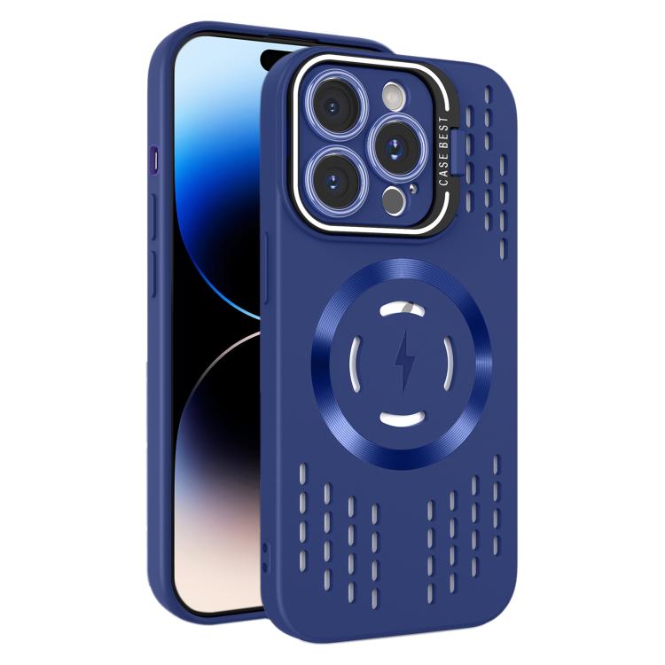 For iPhone 14 Pro Max Lens Holder MagSafe Cooling Phone Case