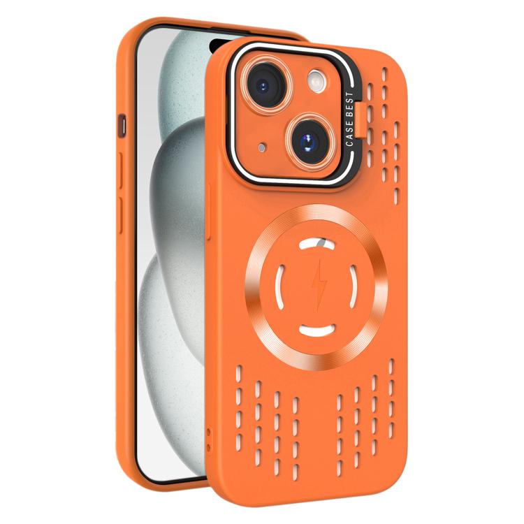 For iPhone 15 Plus Lens Holder MagSafe Cooling Phone Case