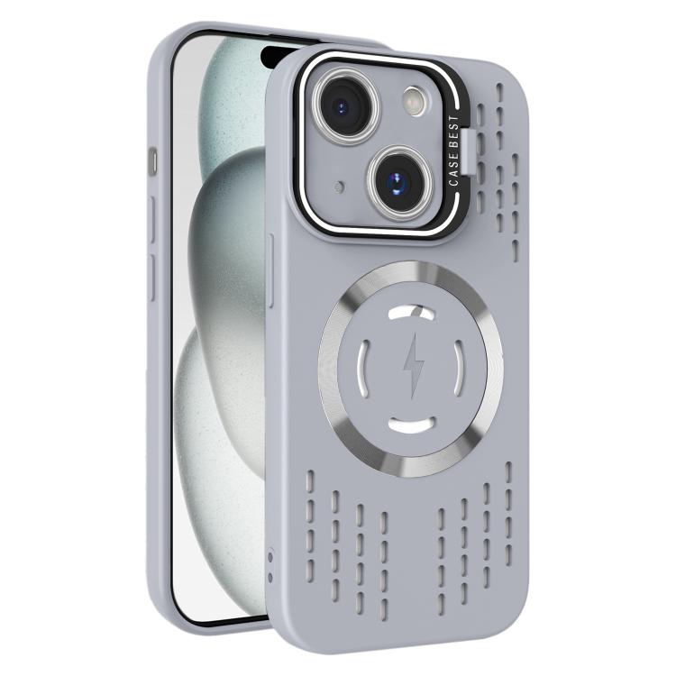 For iPhone 15 Plus Lens Holder MagSafe Cooling Phone Case