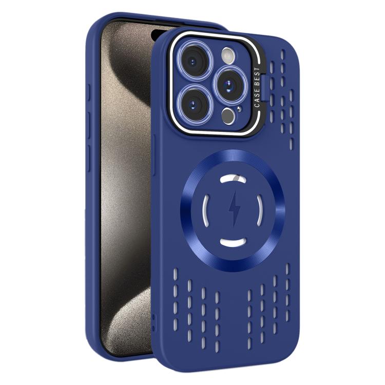 For iPhone 15 Pro Lens Holder MagSafe Cooling Phone Case