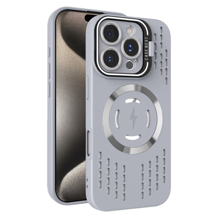 For iPhone 15 Pro Lens Holder MagSafe Cooling Phone Case