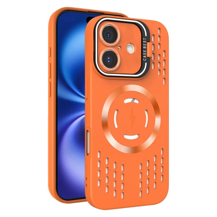 For iPhone 16 Lens Holder MagSafe Cooling Phone Case